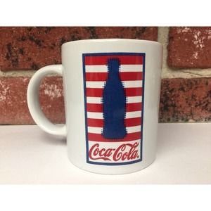 Coca Cola Red White Blue Collectible Coffee Mug Gibson Brand American Flag Coke